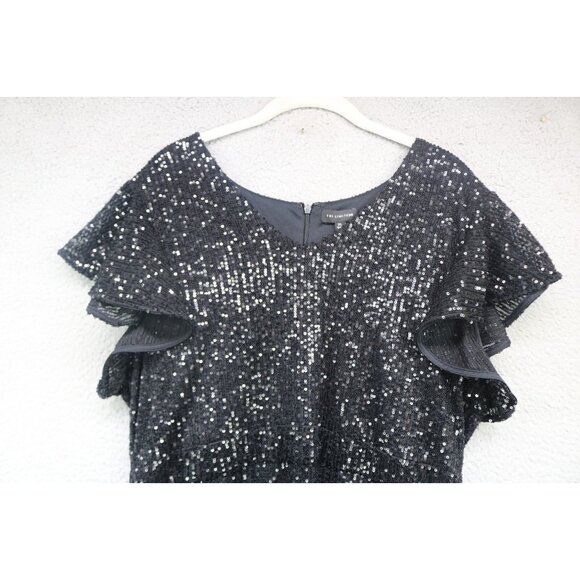 The Limited Black Allover Sequins Midi Dress-Size XL-New with Tags-City - Picture 5 of 15